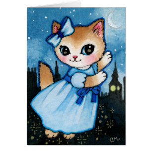 Vuelo del gato de Wendy - gatito lindo de Peter