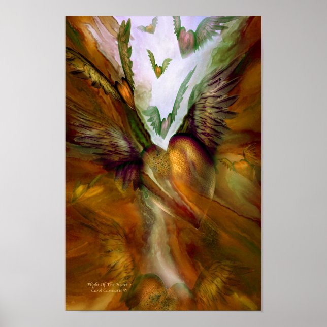 Vuelo Del Poster De Arte Corazón 2/Impresión (Frente)