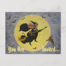 "¡Vuelo Nocturno!" Tarjeta Postal de Invitación