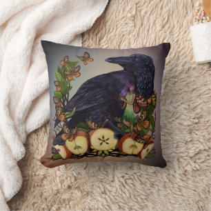 Vuelos del Cojín decorativo Fantasy Raven