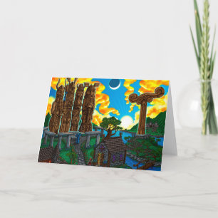 Vuelta de dioses - tarjeta de felicitación