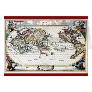 Vuelta del mapa del mundo del siglo XVIII