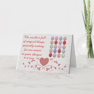 W. B. Yeats - Tarjeta de felicitación