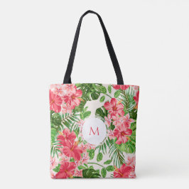 W Bolsa de Tote Personalizada de Hibiscus Flower M