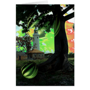 W. Faro del extremo/rojo, verde, oro