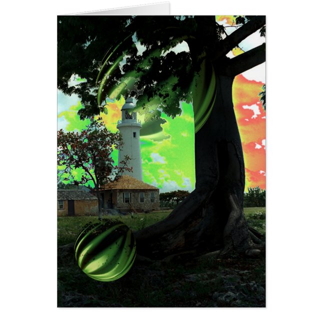 W. Faro del extremo/rojo, verde, oro (Frente)