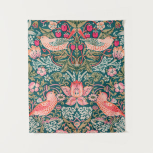 W. Morris Strawberry Thief Tapiz De Muro Rosa
