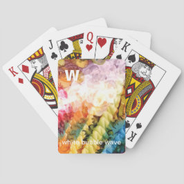 W - Naipes blancos del arte del alfabeto de la