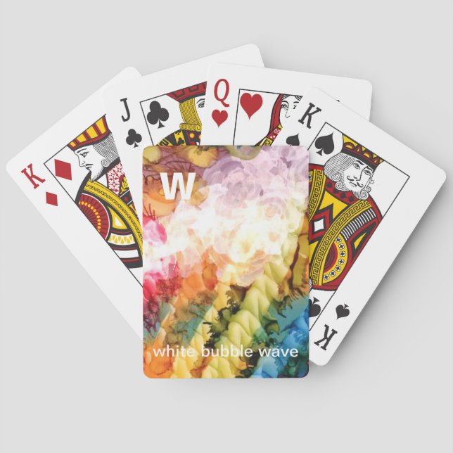 W - Naipes blancos del arte del alfabeto de la (Reverso)