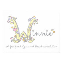 W para Winnie nombre inicial del arte de garabatos