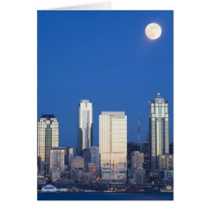 WA, Seattle, horizonte de Seattle y bahía de Ellio