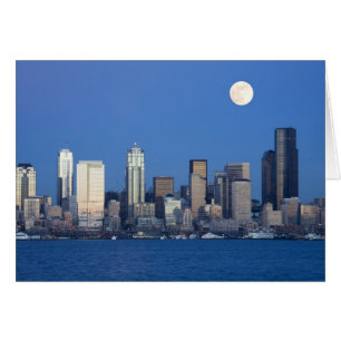 WA, Seattle, horizonte de Seattle y Elliott Bay 2