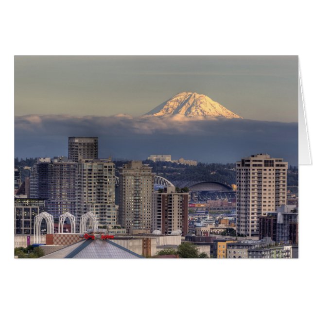 WA, Seattle, Mount Rainier desde el parque Kerry (Anverso (Horizontal))