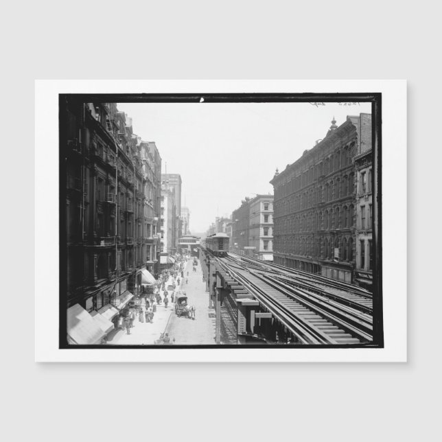 Wabash Ave., N. de Adams St., Chicago Vintage (Anverso)