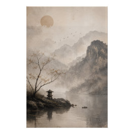 Wabi Sabi Japanese Landscape Wall Art Poster
