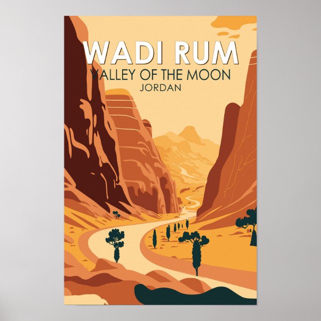 Wadi Rum Jordania Viaje Arte Vintage (Frente)