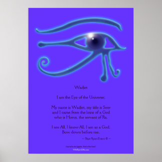 WADJET OYE & Poem Imprimir arte egipcio