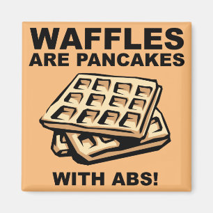 Waffles Panqueques Con Abs Divertido Imán De Refri