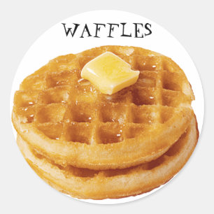 Waffles sobre Pegatinas redondos