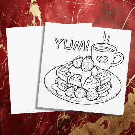 Waffles y el color del café me