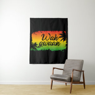 Wah Gwaan Tapiz Caribe Rastafario jamaiquino