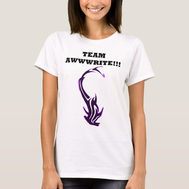 WAHINE - EQUIPO AWWWRITE - MANO - CAMISETA BLANCA (Anverso)