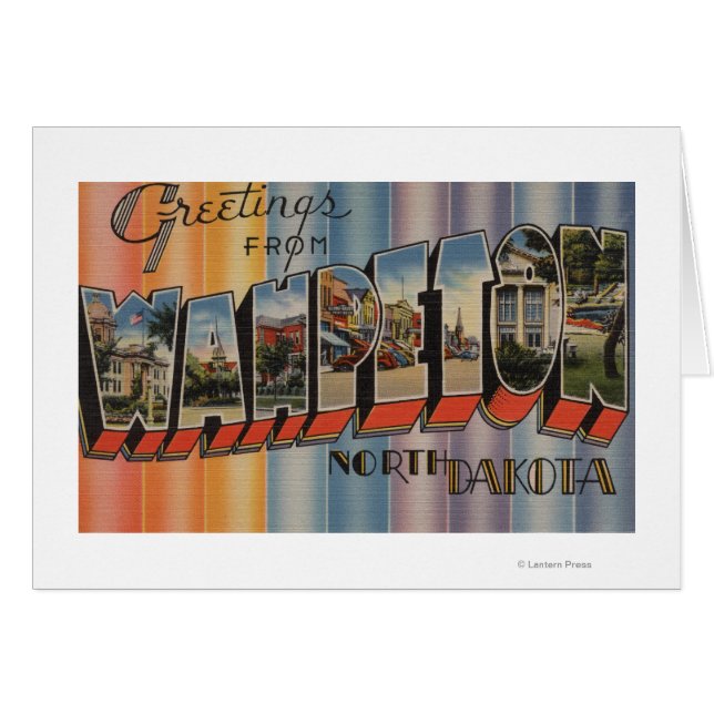 Wahpeton, Dakota del Norte - Escenas de letras gra (Anverso (Horizontal))