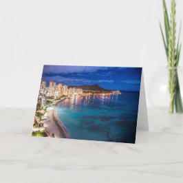 Waikiki en tarjeta de nota nocturna