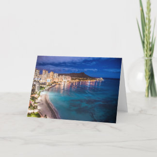 Waikiki en tarjeta de nota nocturna