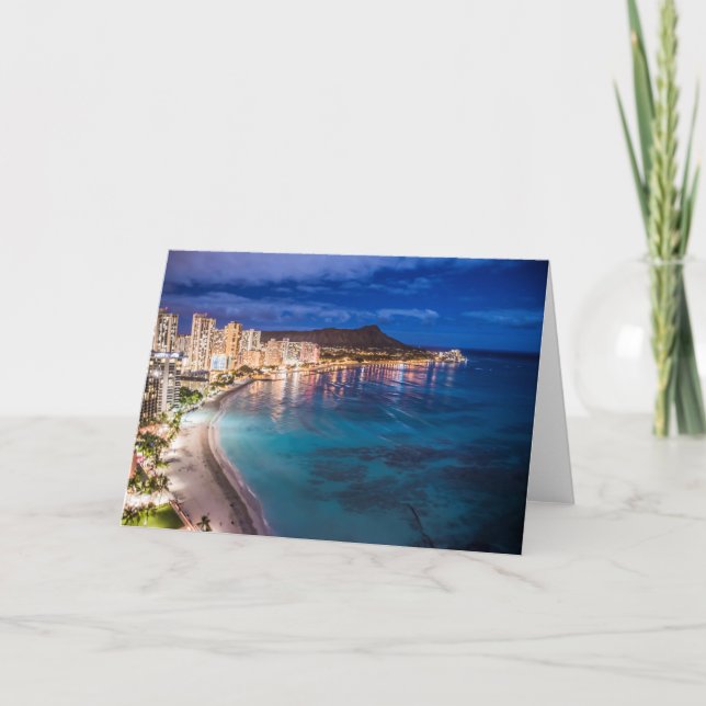 Waikiki en tarjeta de nota nocturna (Anverso)