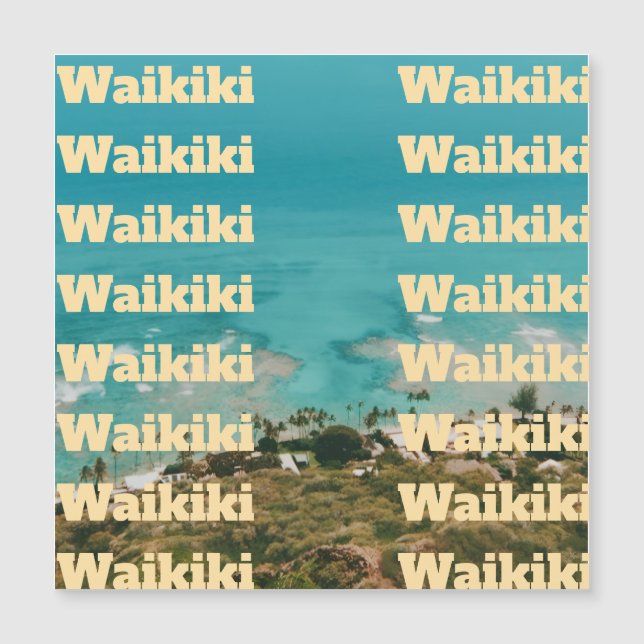 Waikiki, Honolulu, Oahu, Hawái (Anverso)