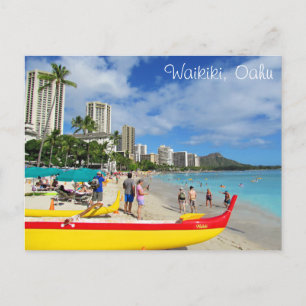 Waikiki, Oahu, postal de Hawaii