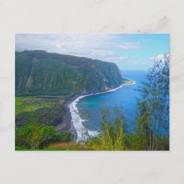 Waipio Valley Lookout, Big Island, postal de Hawai (Anverso)