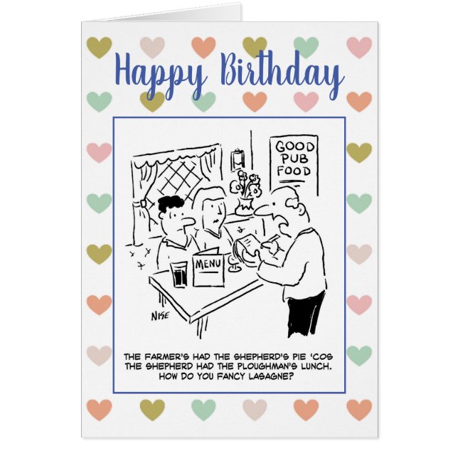 Waiter in Pub pregunta si los clientes están satis (Frente)