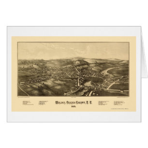 Walden, mapa panorámico de NY - 1887