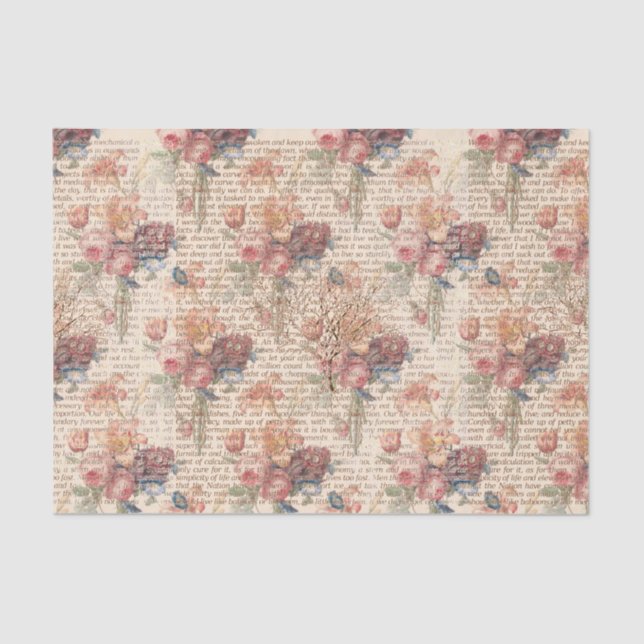 Walden Vintage Garden Flores Tejido Papel (Anverso)