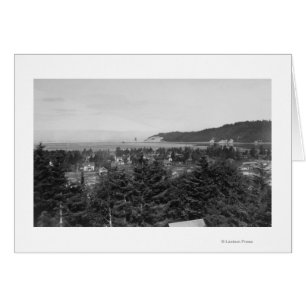 Waldport, Oregon Town View Looking West