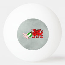Wales Rugby Team Dragon con bola de rugby