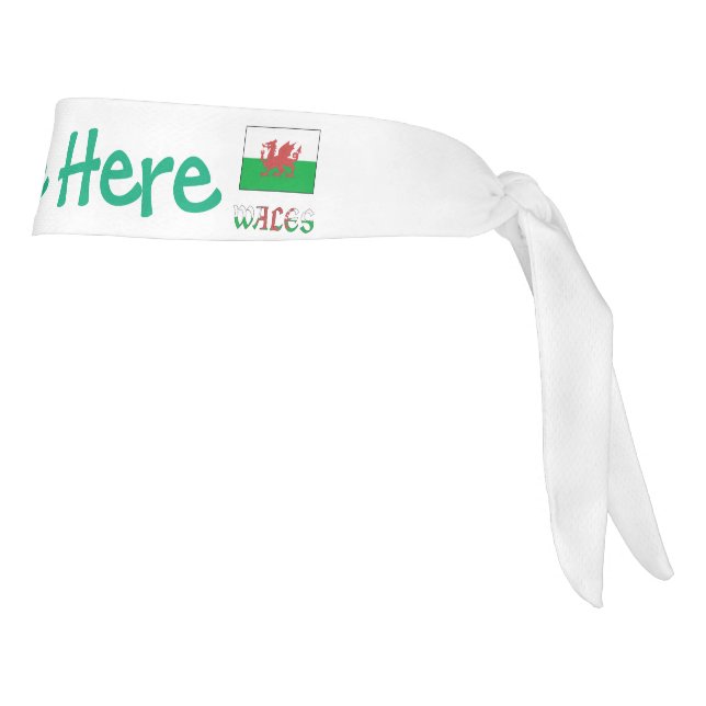 Wales Welsh Flag Green Personalized Name  (Girar 90)