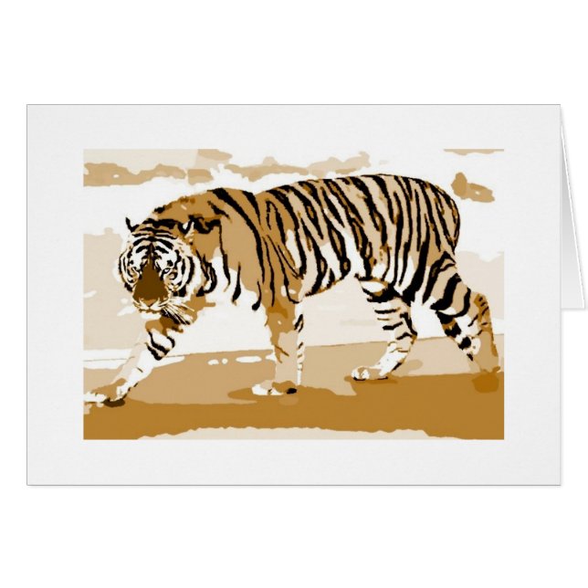 Walking Tiger Pop Art (Anverso (Horizontal))