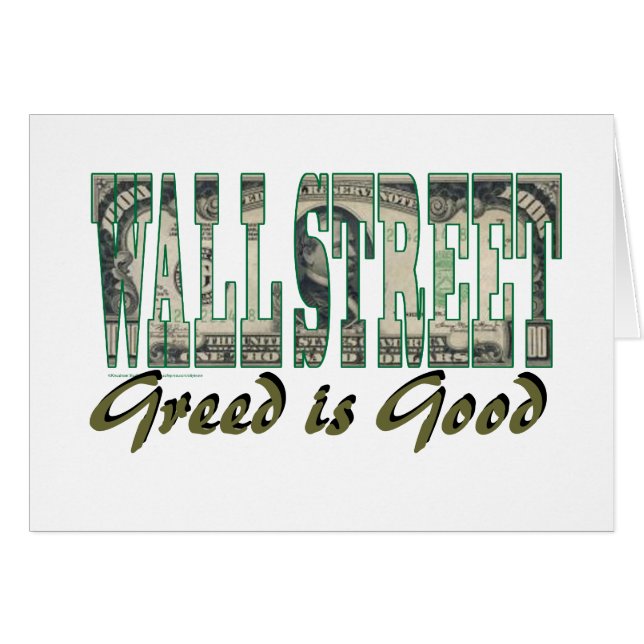 Wall Street/ la codicia es buena (Anverso (Horizontal))