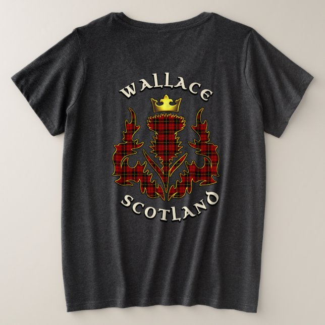 Wallace Clan Badge & Tartan w/Motto (Reverso del diseño)