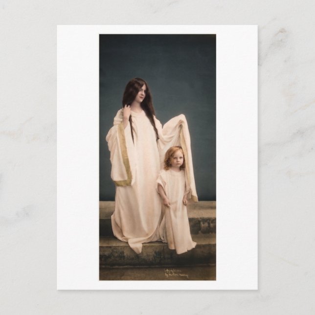 Wallace Nutting LA MADRE GUARDIANA tarjeta postal (Anverso)