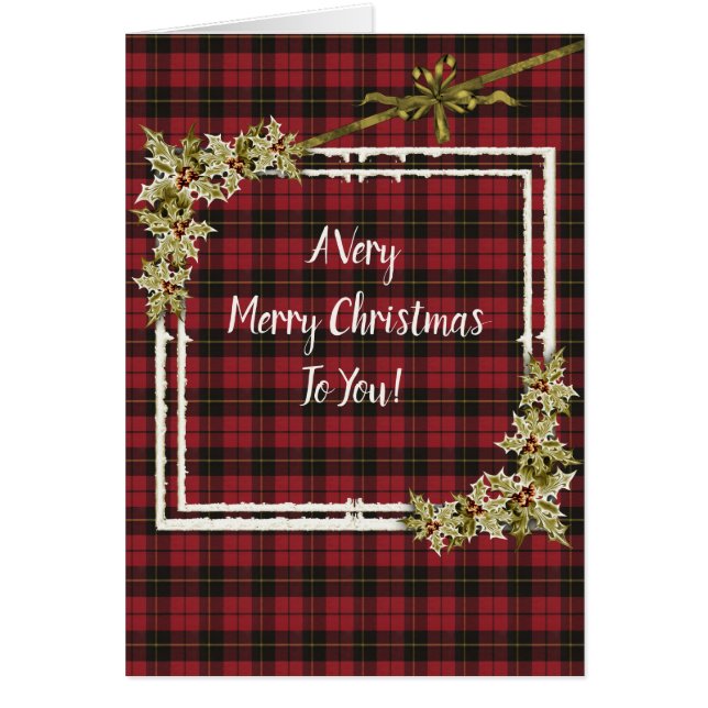 Wallace Red Weathered Tartan Christmas (Frente)