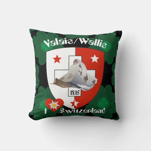 Wallis Valais Suiza Suisse almohada (Anverso)