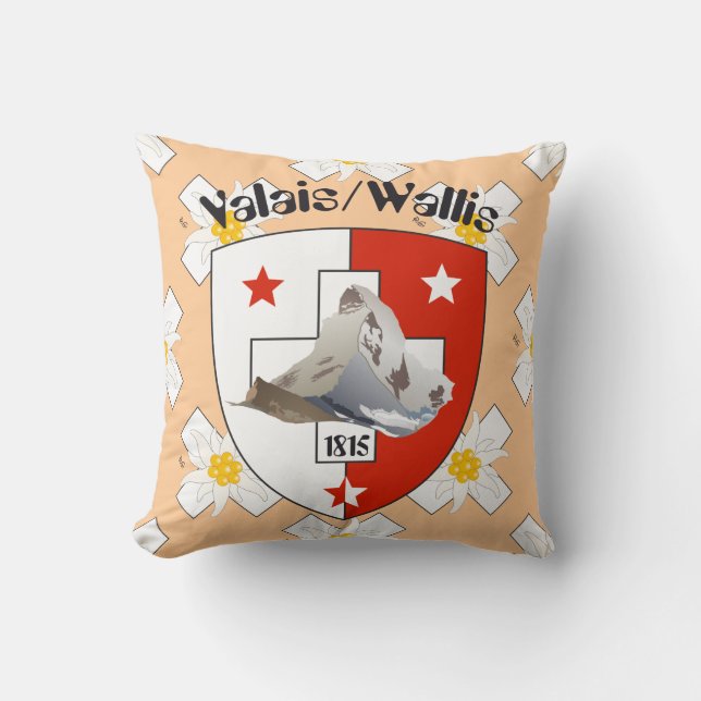Wallis Valais Suiza Suisse almohada (Anverso)