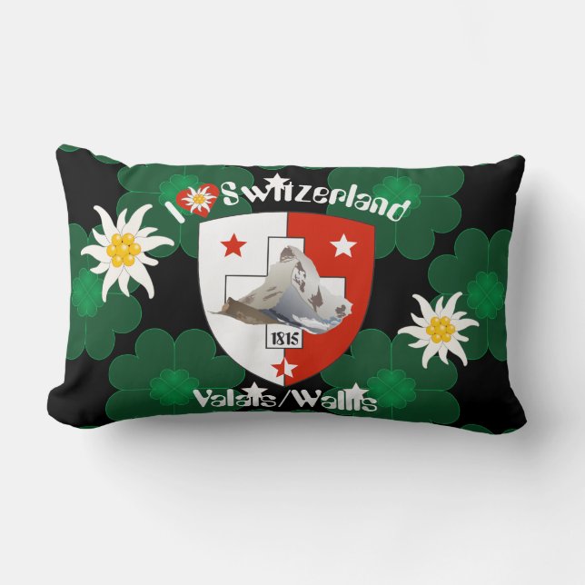 Wallis Valais Suiza Suisse almohada (Anverso)