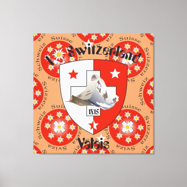 Wallis Valais Suiza Suisse lienzo (Anverso)