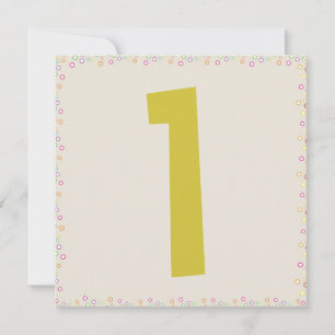 Wally the Giraffe 1er cumpleaños invitaciones a la