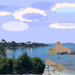 Walrus y el rompecabezas del océano sobre los leon